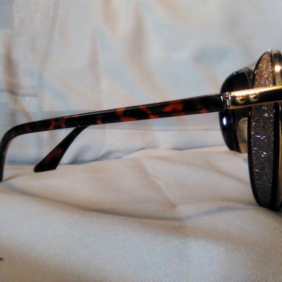 Brown Ladies Rhinestone Trimmed Tortoise Shell Sunglasses - Picture 4 of 5